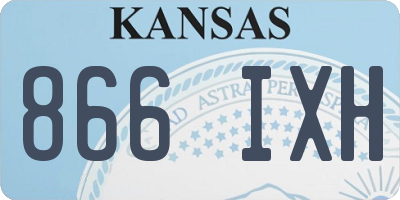 KS license plate 866IXH