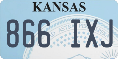 KS license plate 866IXJ