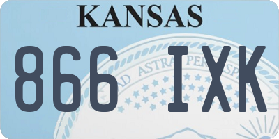 KS license plate 866IXK