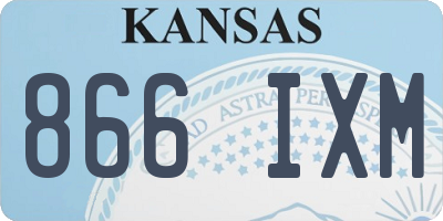 KS license plate 866IXM