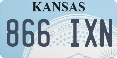 KS license plate 866IXN