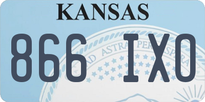 KS license plate 866IXO
