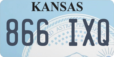 KS license plate 866IXQ