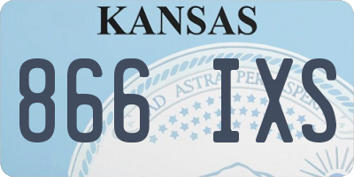 KS license plate 866IXS
