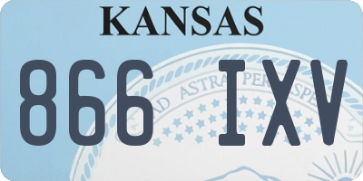 KS license plate 866IXV