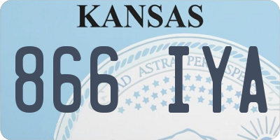 KS license plate 866IYA