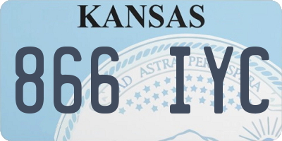 KS license plate 866IYC