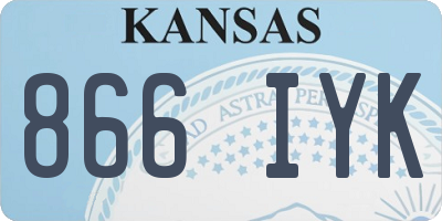 KS license plate 866IYK