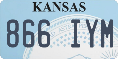 KS license plate 866IYM