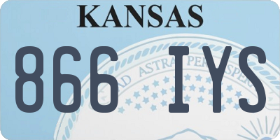 KS license plate 866IYS