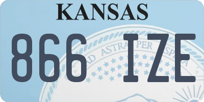 KS license plate 866IZE