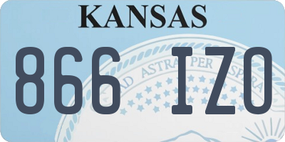 KS license plate 866IZO