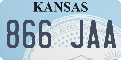 KS license plate 866JAA