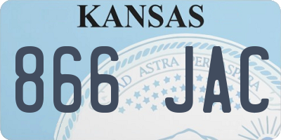 KS license plate 866JAC