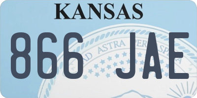 KS license plate 866JAE
