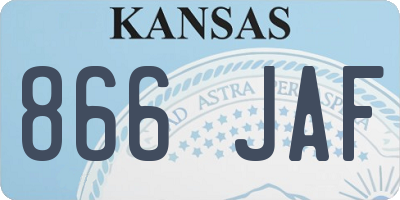 KS license plate 866JAF