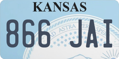 KS license plate 866JAI