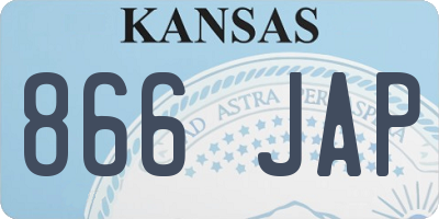 KS license plate 866JAP