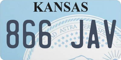 KS license plate 866JAV