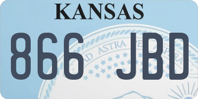 KS license plate 866JBD