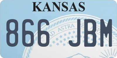 KS license plate 866JBM
