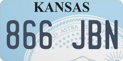 KS license plate 866JBN