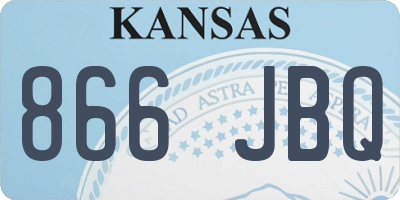KS license plate 866JBQ