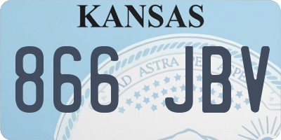 KS license plate 866JBV