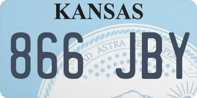 KS license plate 866JBY
