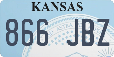 KS license plate 866JBZ