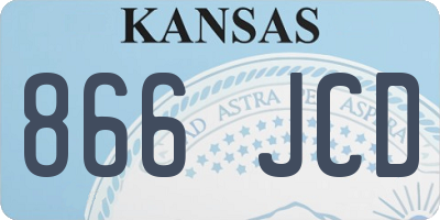KS license plate 866JCD