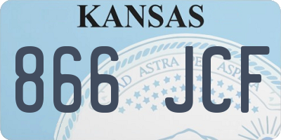 KS license plate 866JCF