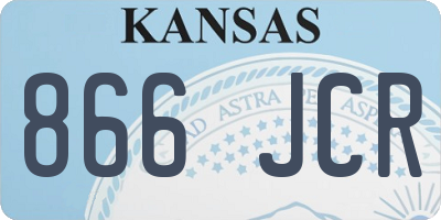 KS license plate 866JCR