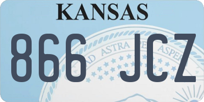 KS license plate 866JCZ