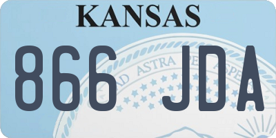 KS license plate 866JDA