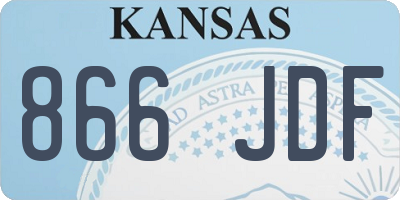 KS license plate 866JDF