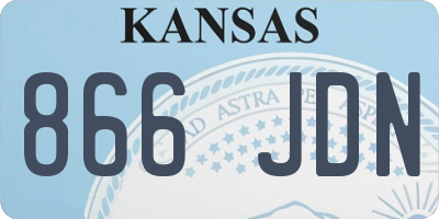 KS license plate 866JDN