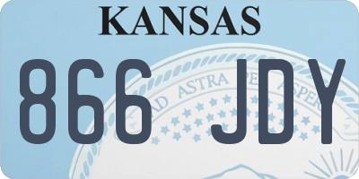 KS license plate 866JDY