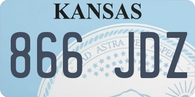 KS license plate 866JDZ