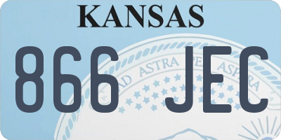 KS license plate 866JEC