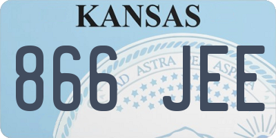 KS license plate 866JEE