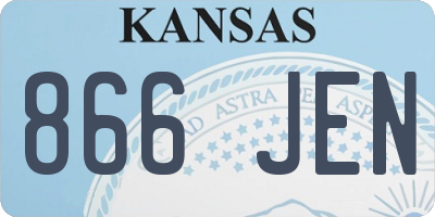 KS license plate 866JEN