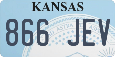 KS license plate 866JEV