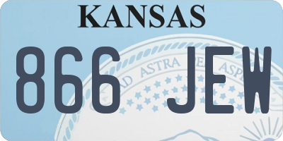 KS license plate 866JEW