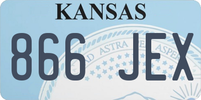 KS license plate 866JEX