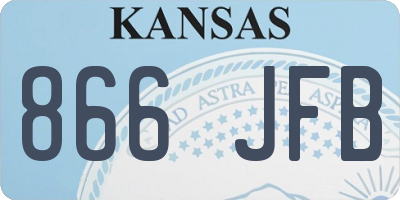 KS license plate 866JFB