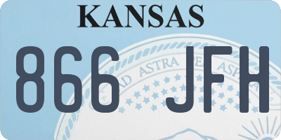 KS license plate 866JFH