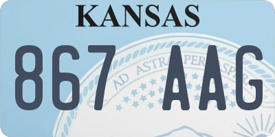 KS license plate 867AAG