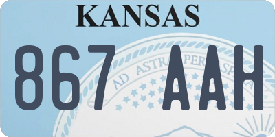 KS license plate 867AAH