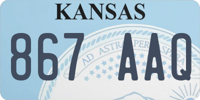 KS license plate 867AAQ